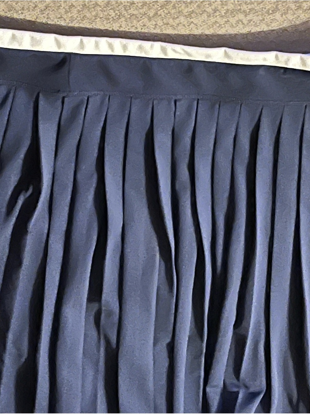 Tommy Hilfiger Navy Pleated Mini Skirt with Contrast Waistband